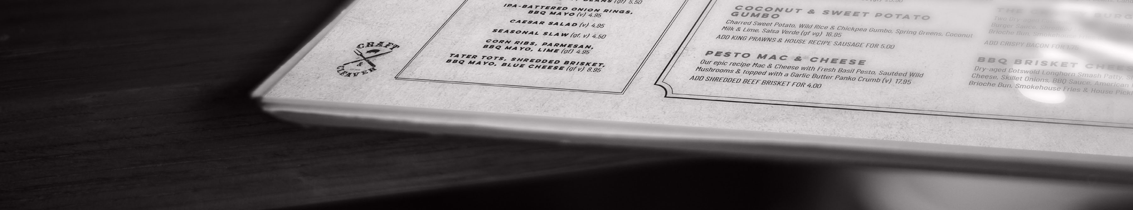 Restaurant menu design